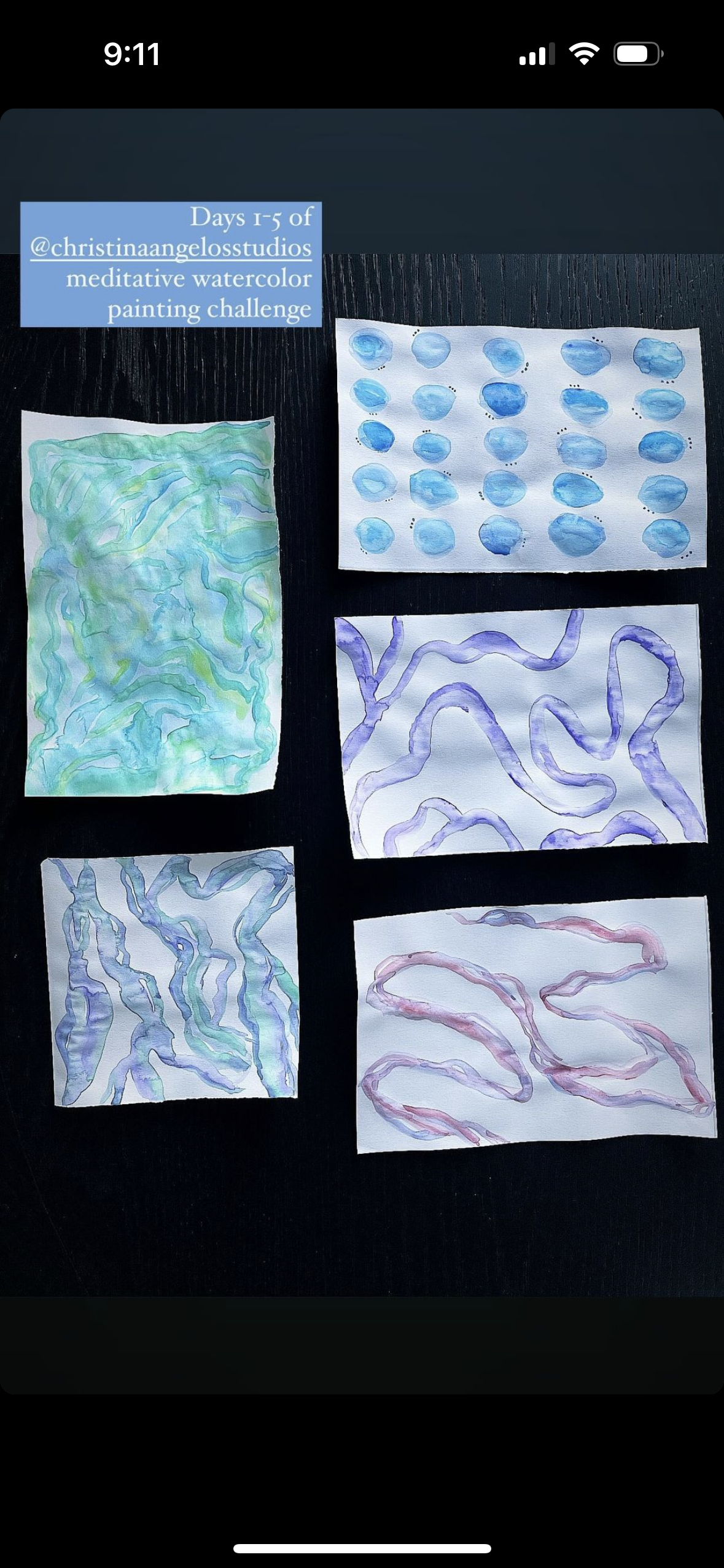 7 Days of Meditative Watercolor Painting - Online Course