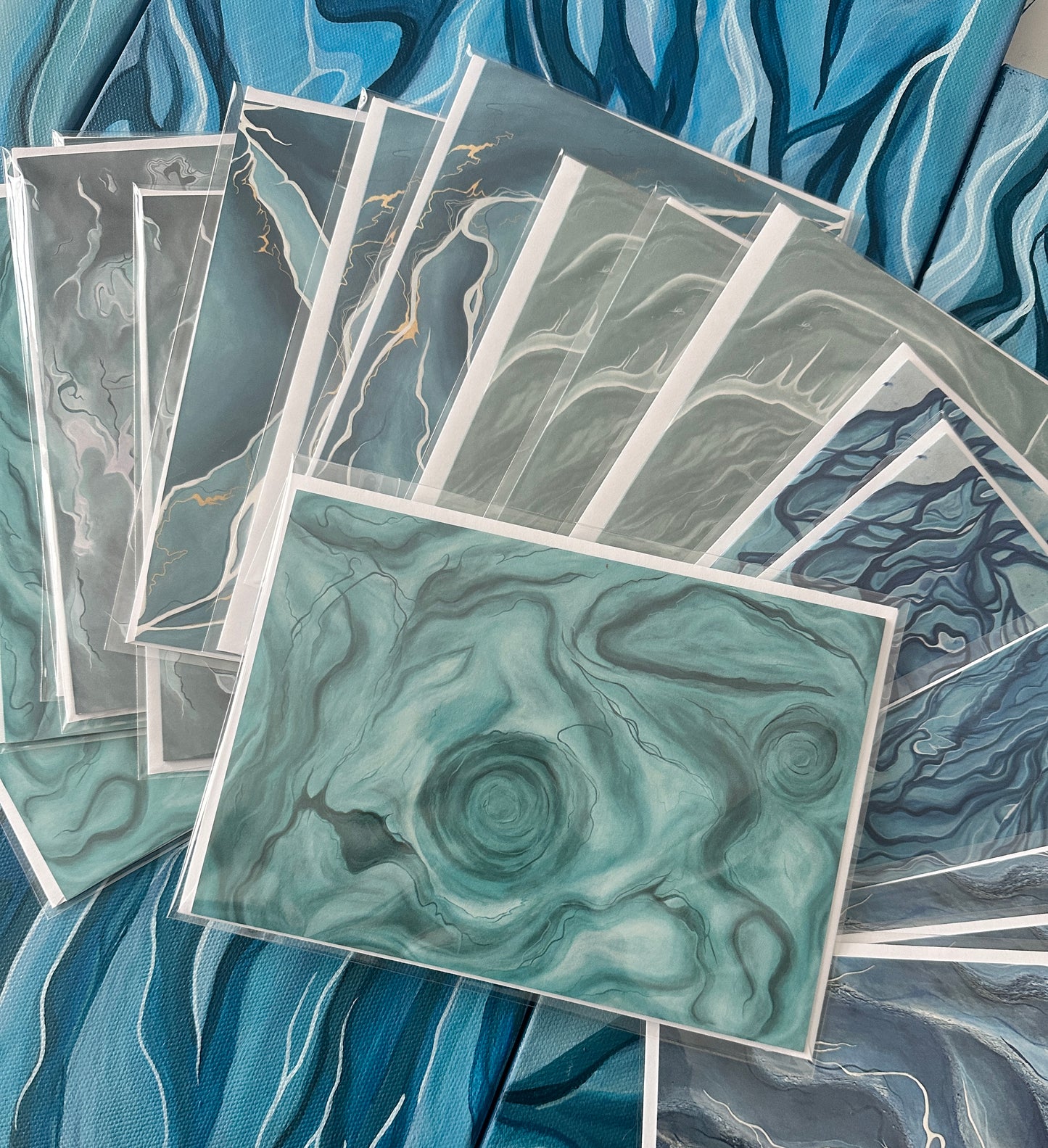 Blue Greeting Cards
