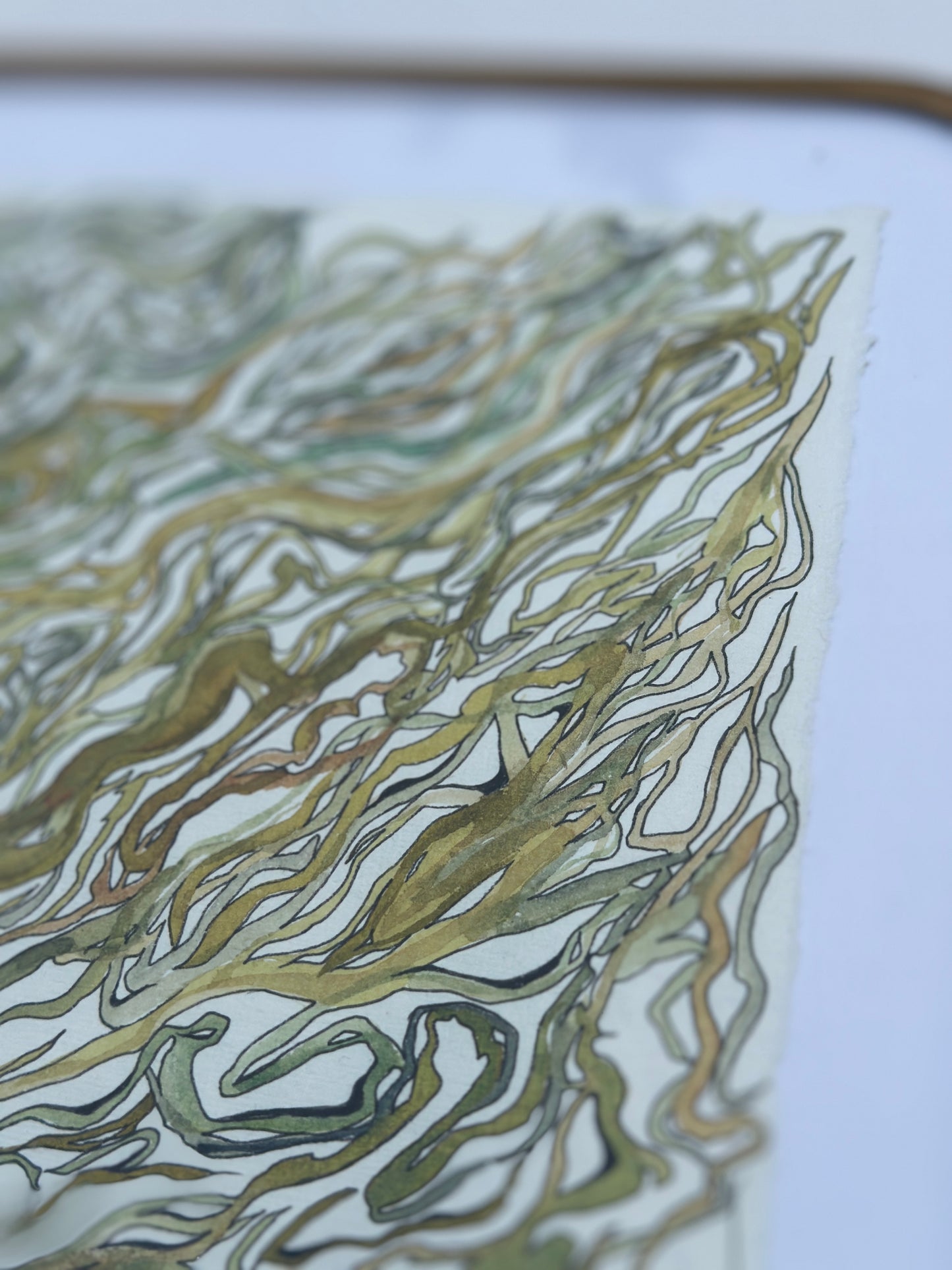 “Abundance” -An Original Watercolor on Paper in Gold Frame