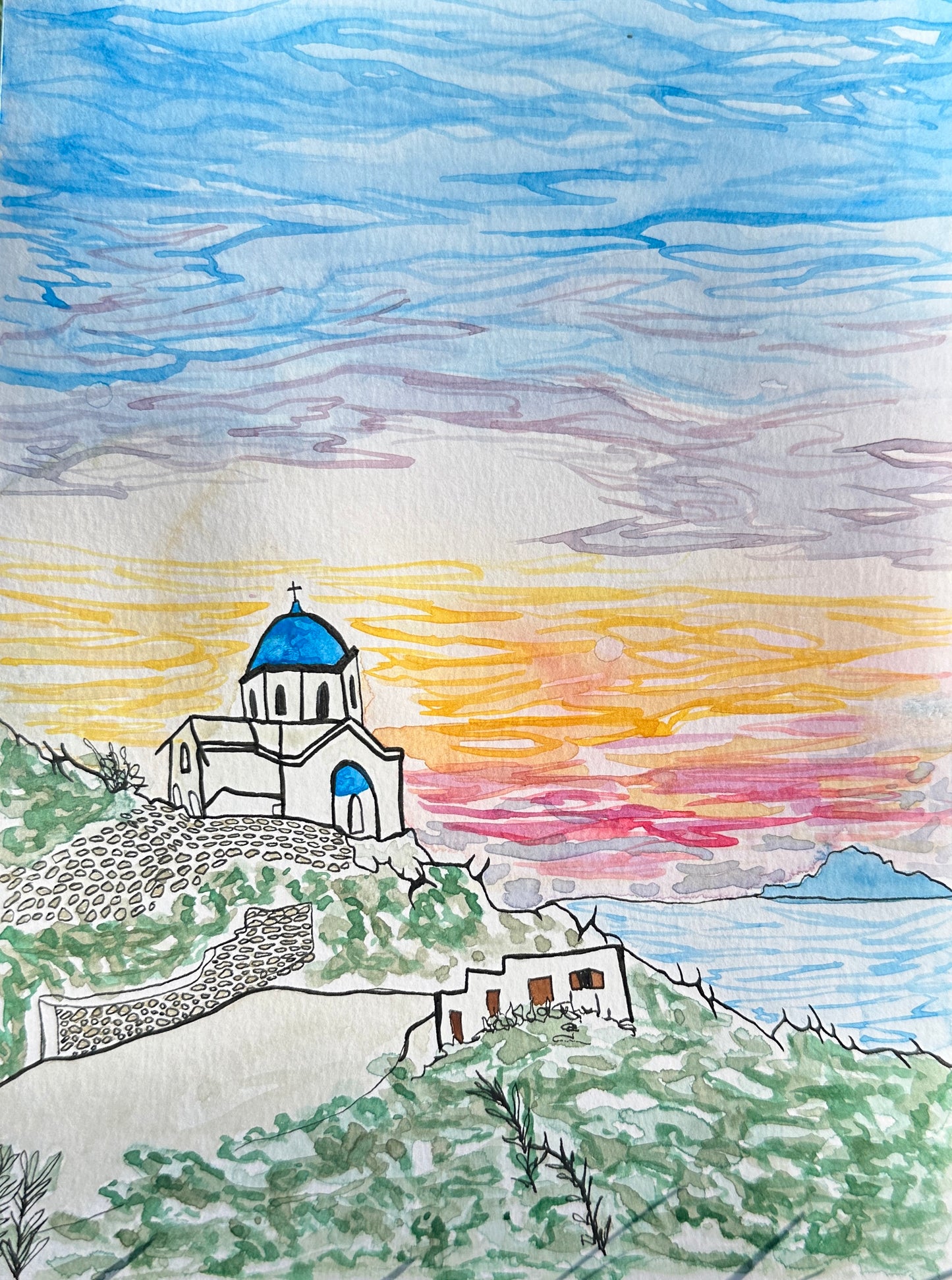 Sun Setting on Folegandros