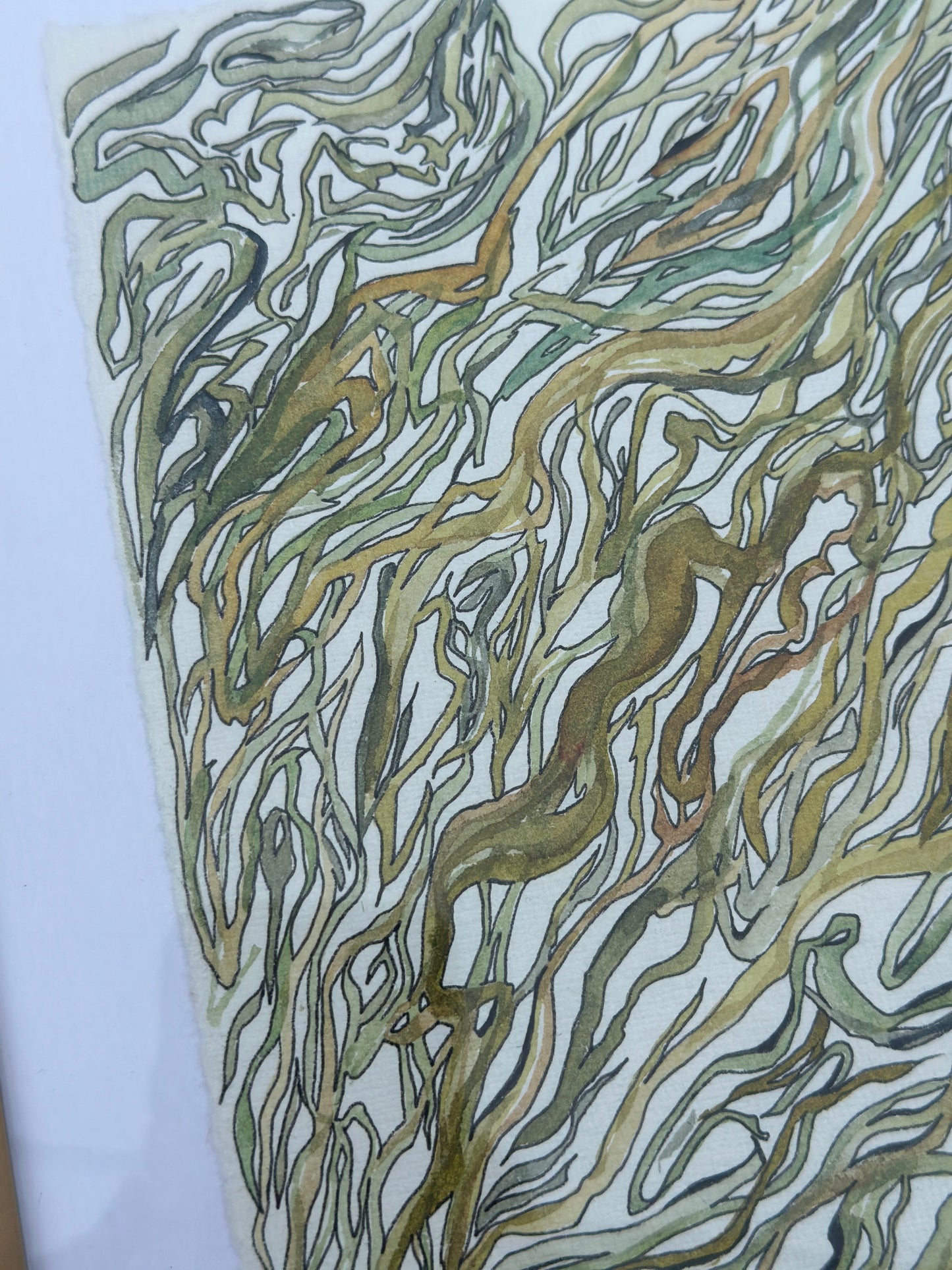 “Abundance” -An Original Watercolor on Paper in Gold Frame