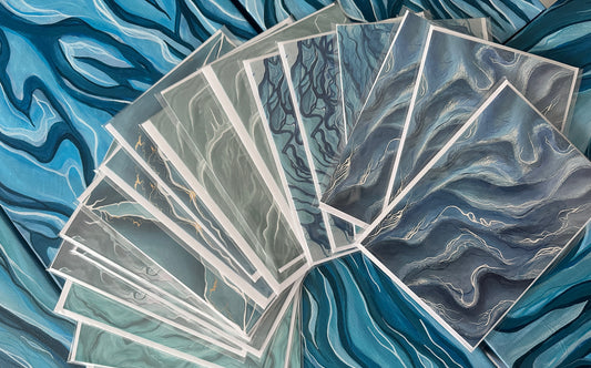 Blue Greeting Cards