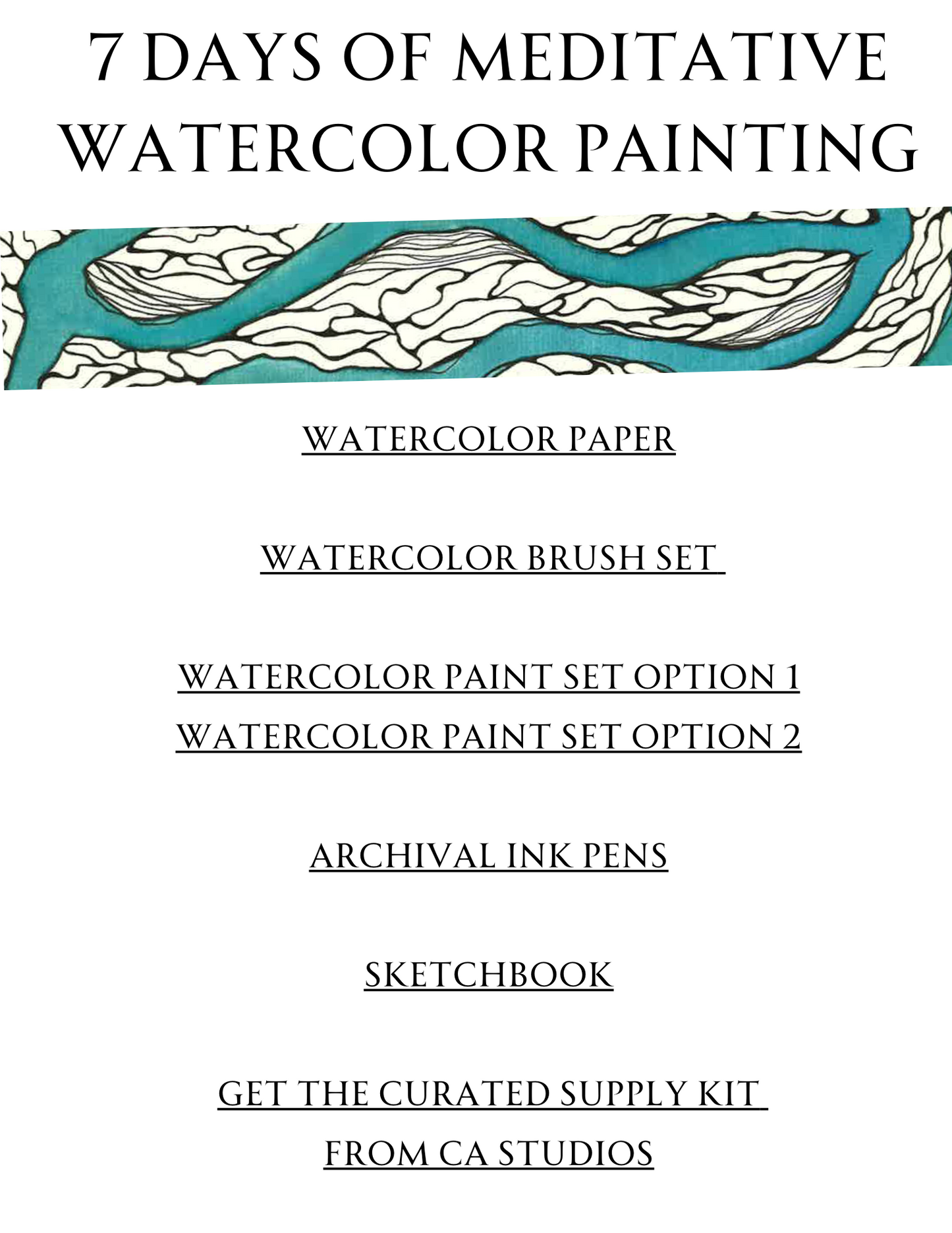 7 Days of Meditative Watercolor Painting - Online Course