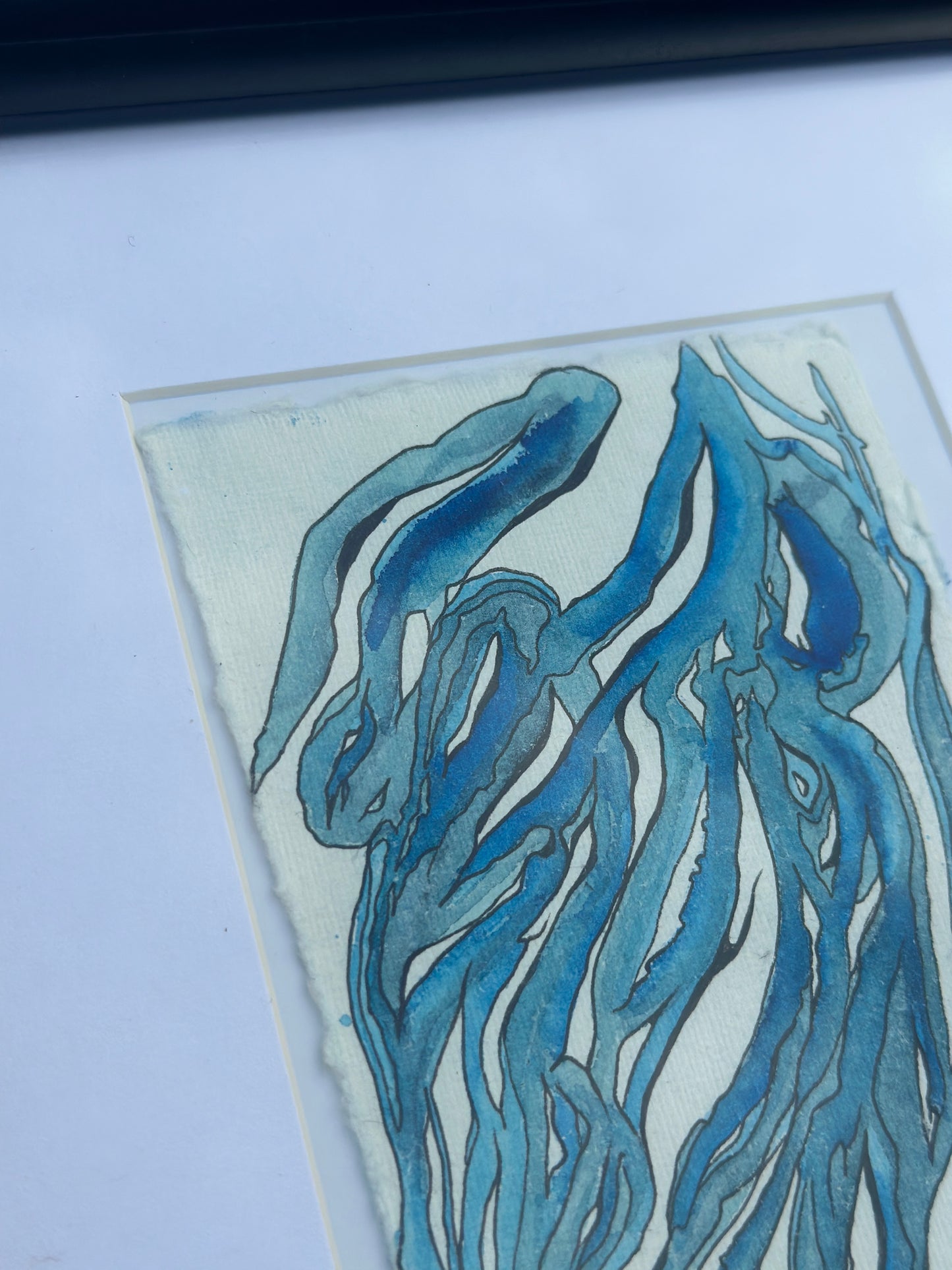 “Eudaimonia” - An Original Watercolor on Paper in clear acrylic frame