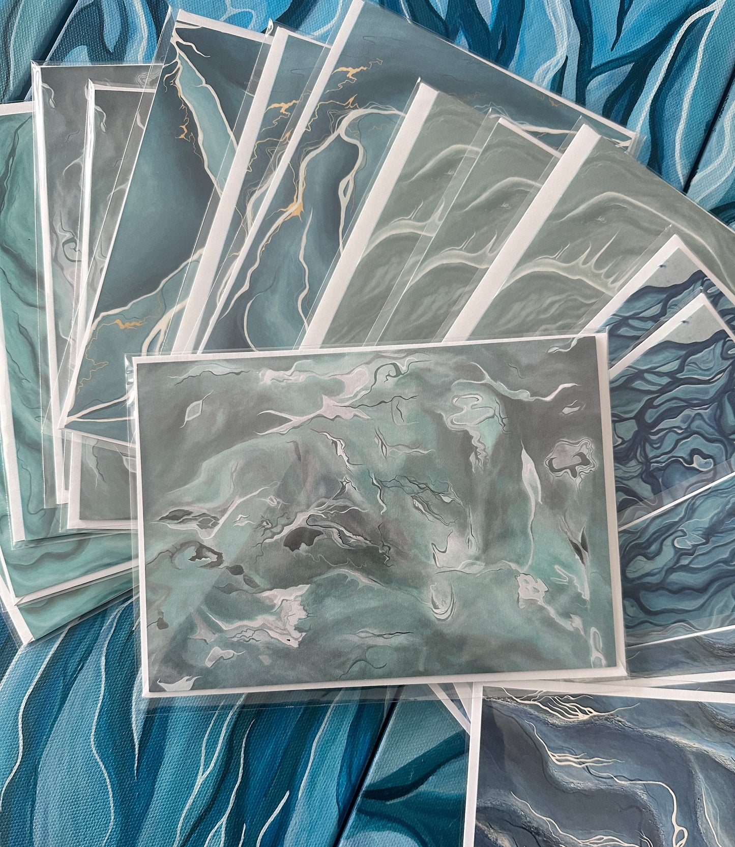 Blue Greeting Cards