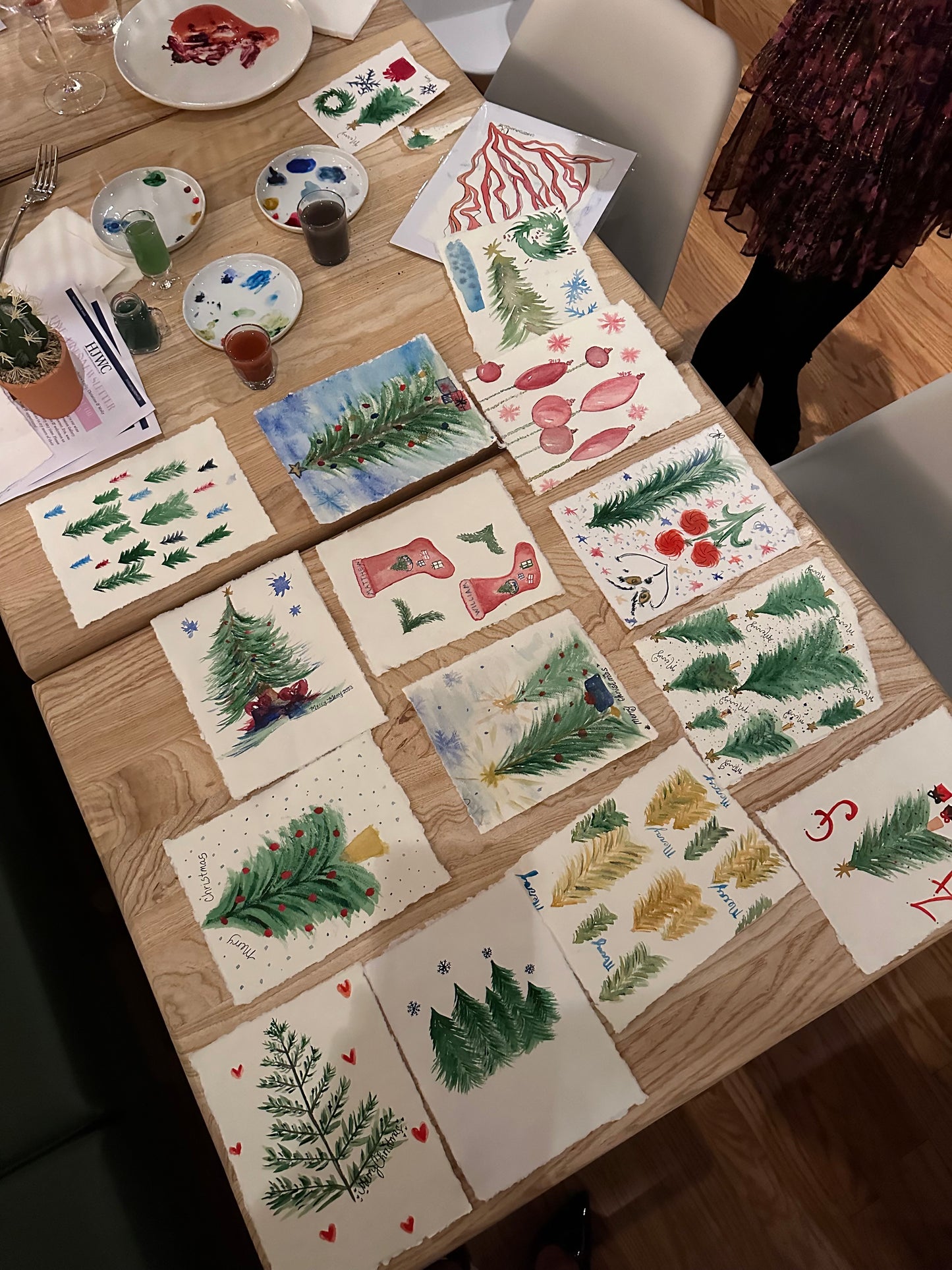 Holiday Greeting cards - Private Watercolor Painting Party