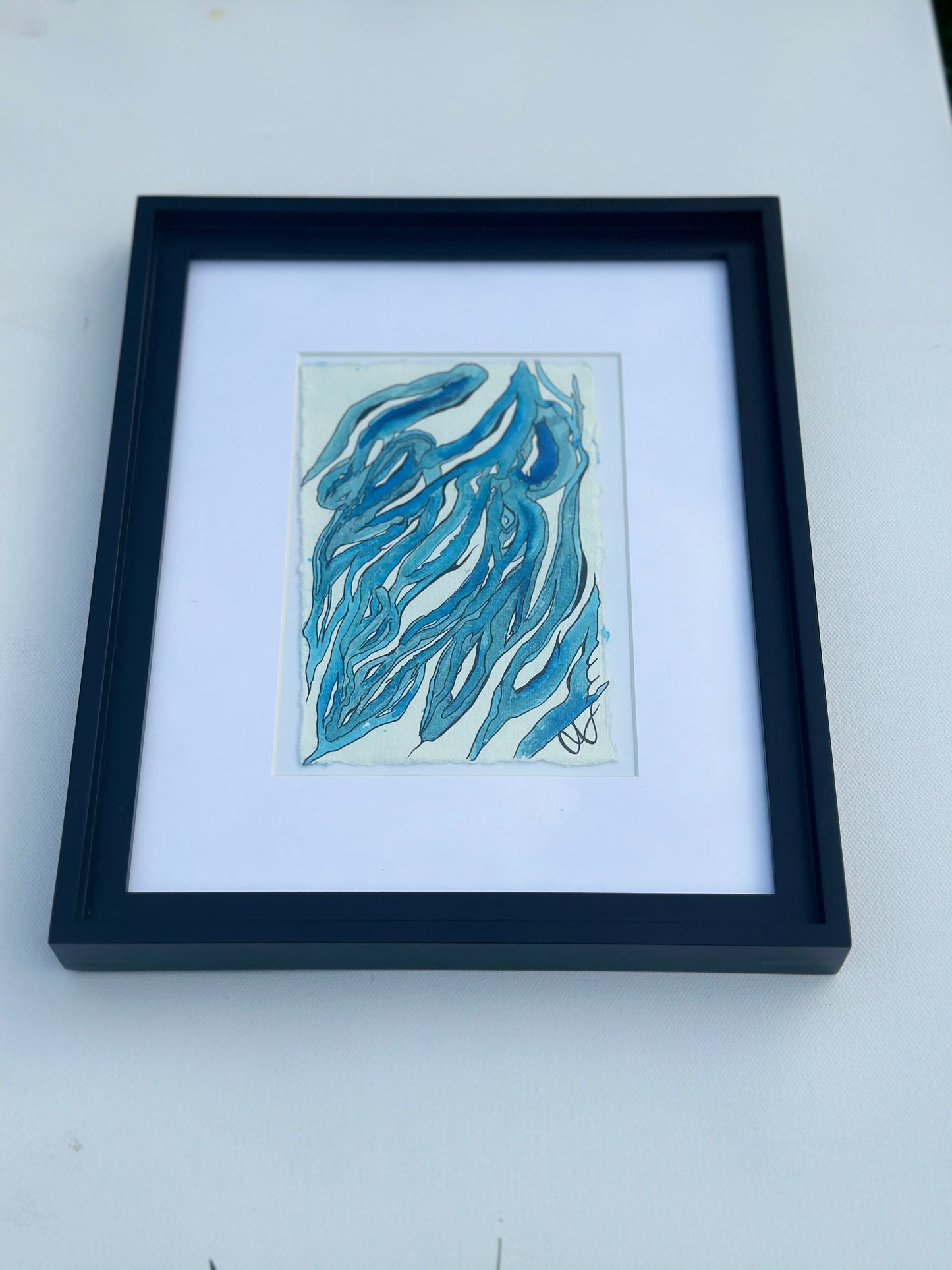 “Eudaimonia” - An Original Watercolor on Paper in clear acrylic frame