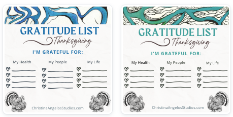 Gratitude List for your Thanksgiving Table