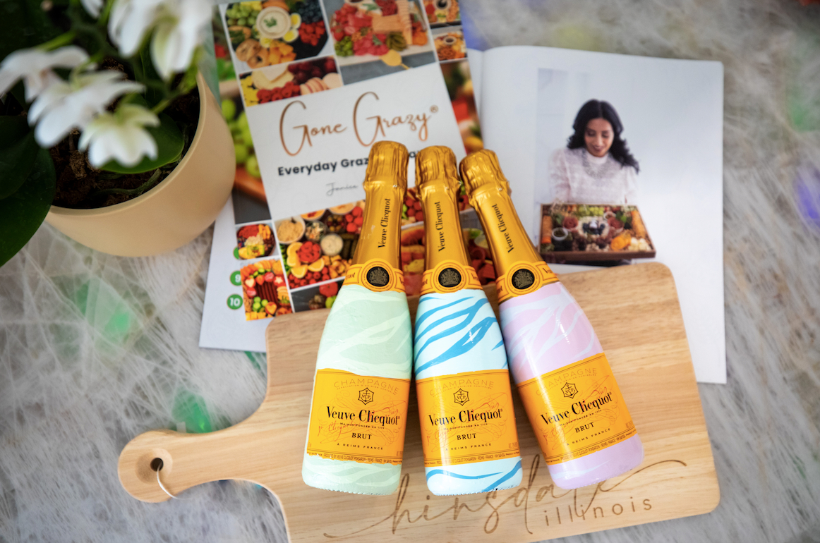 Hand Painted Champagne Bottle