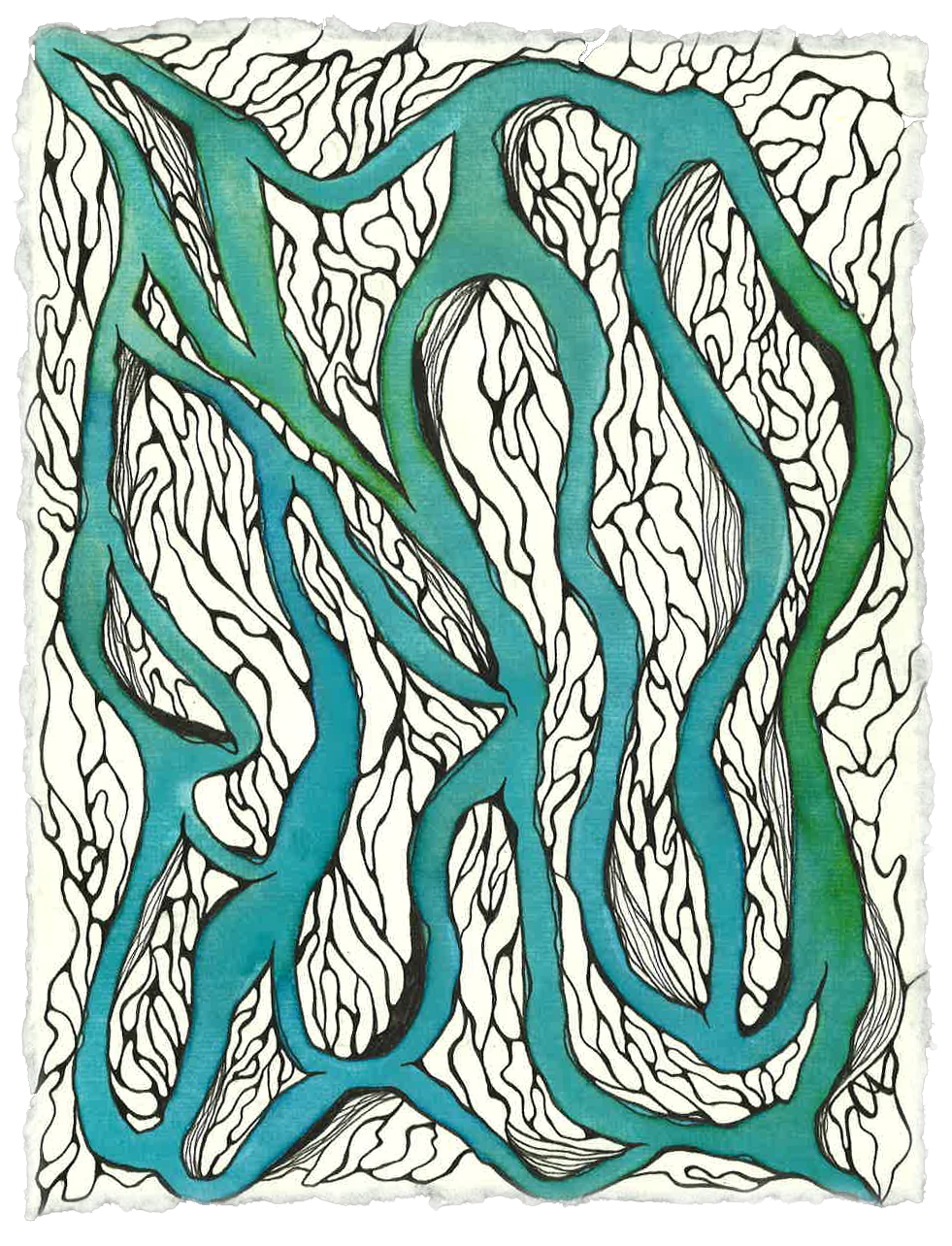 "ΣΟΦΡΩΗΝ: ΥΓΙΕΣ ΜΥΑΛΟ - Temperance of the Mind” An Original Watercolor and Ink Painting
