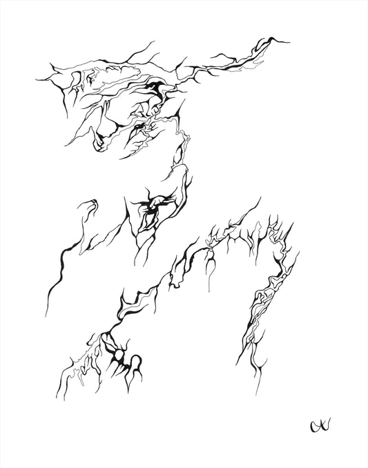 "ΑΝΤΙΛΗΨΗ - PERCEPTION" no. 3 Original Ink Drawing