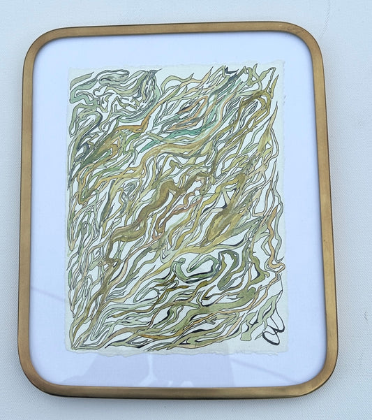 “Abundance” -An Original Watercolor on Paper in Gold Frame
