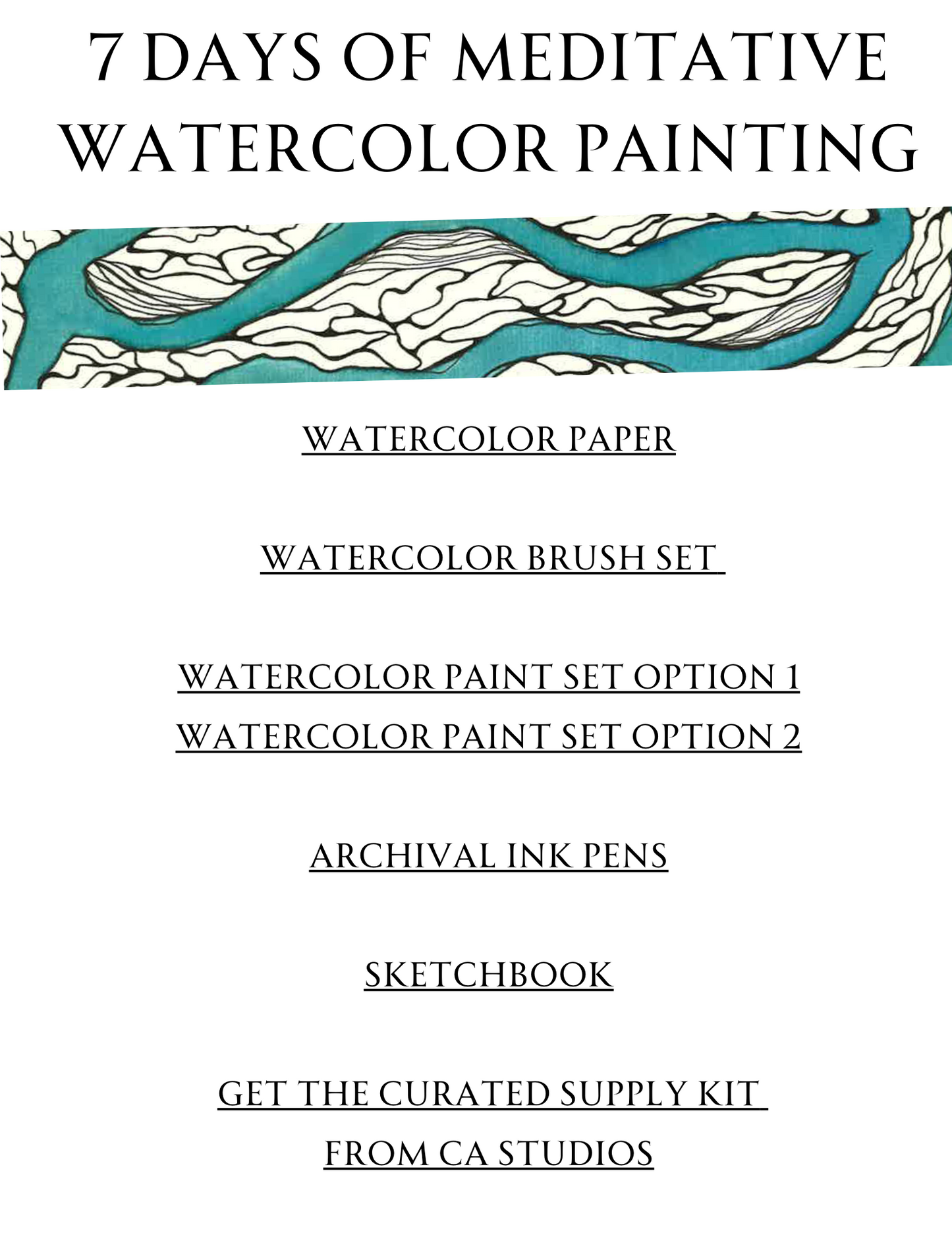 7 Days of Meditative Watercolor Painting Challenge!