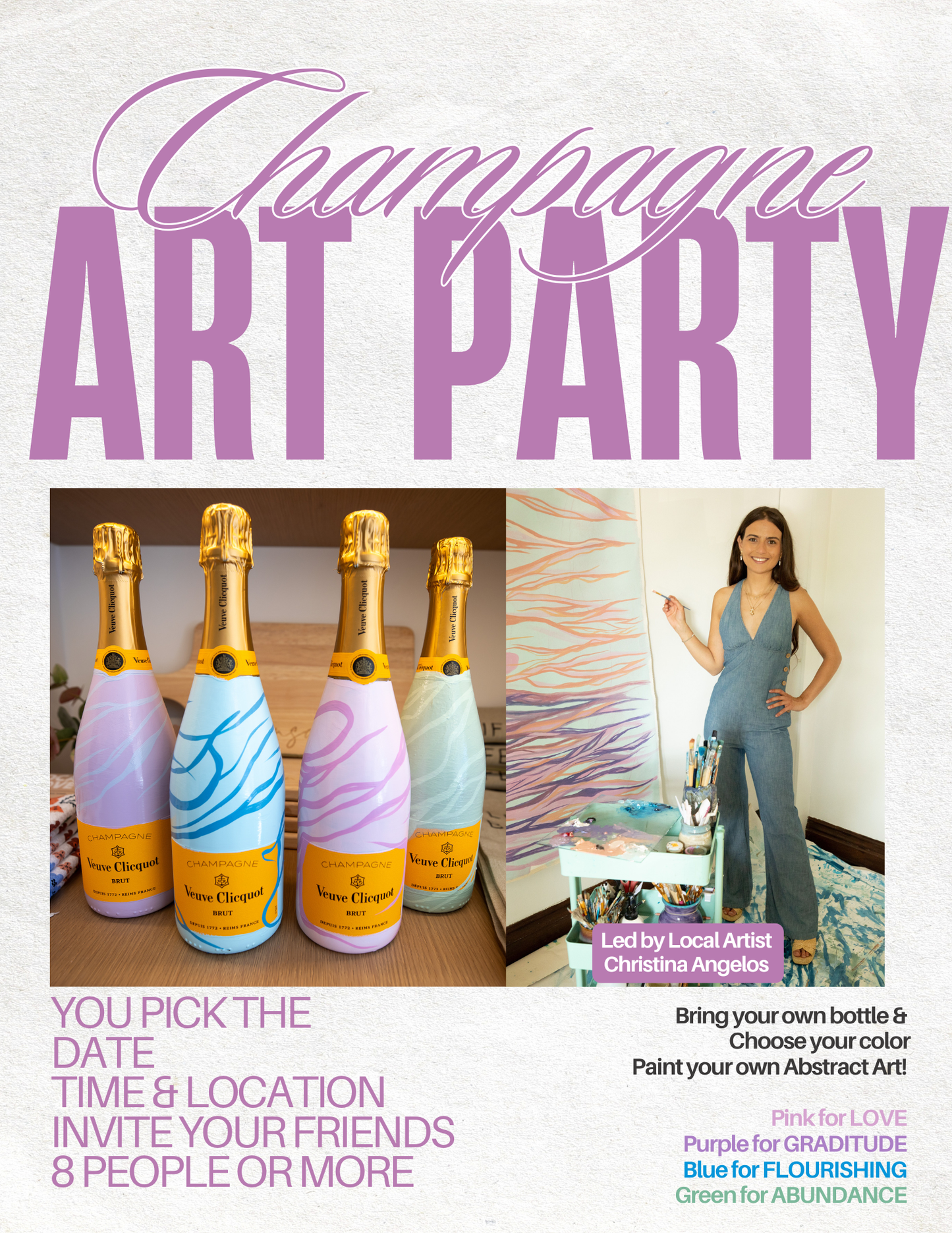 Private Champagne Bottle Painting Workshop