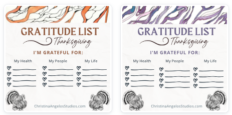 Gratitude List for your Thanksgiving Table